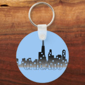 シカゴのスカイライン キーホルダー (正面)