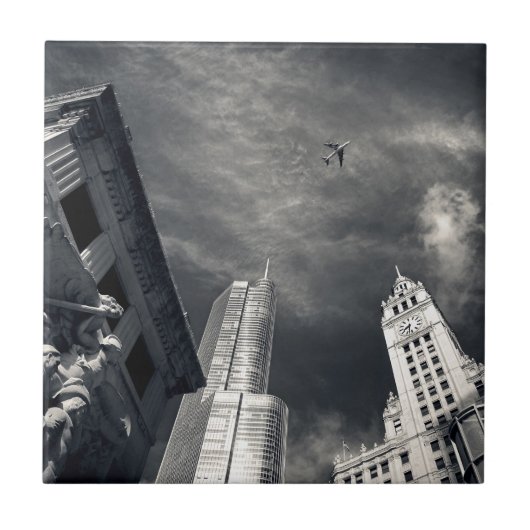 シカゴのスカイライン タイル (正面)