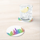 シカゴのスカイライン ラウンドペーパーコースター (インサイチュ)