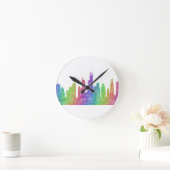 シカゴのスカイライン ラウンド壁時計 (ホーム)