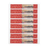 シカゴのスカイライン ラップアラウンド宛名ラベル (シート)