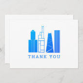 シカゴのスカイライン 感謝カード (正面/裏面)