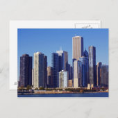 シカゴのダウンタウンの超高層ビルのスカイライン ポストカード (正面/裏面)