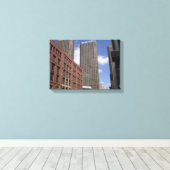 シカゴのダウンタウンキャンバスを広げる キャンバスプリント (インサイチュ (ウッドフロア))