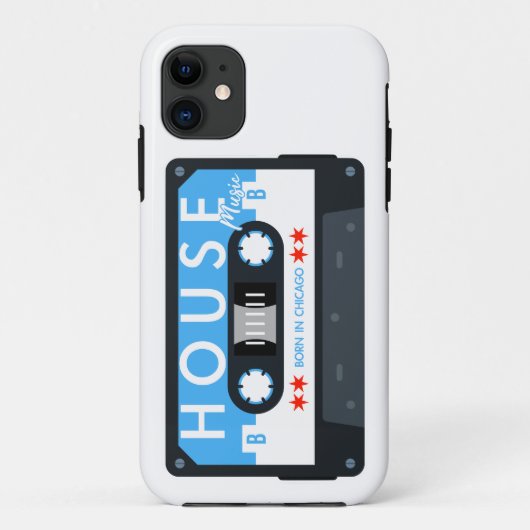 シカゴのハウス音楽カセ生まれットデザイン Case-Mate iPhoneケース (裏面)