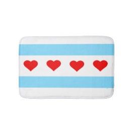 シカゴのハートの旗のバス・マット バスマット