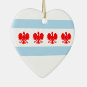 シカゴのポーランドの旗 セラミックオーナメント (右)