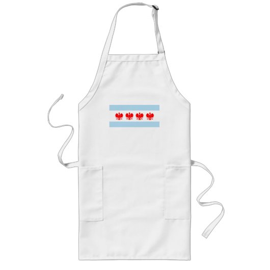 シカゴのポーランドの旗 ロングエプロン (正面)