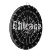シカゴのマフィアの歴史のボスの射撃の穴の印 ダーツボード (正面左)