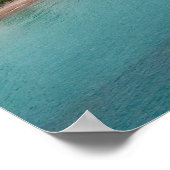 シカゴのミシガン湖の空中海岸線風景 ポスター (角)