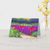 シカゴのミレニアムパークのポピーたち カード (黄色い花)