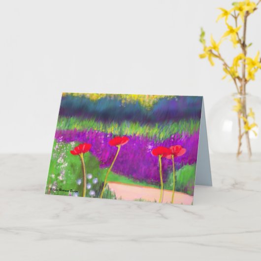 シカゴのミレニアムパークのポピー カード (黄色い花)