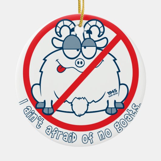 シカゴのヤギのワイシャツをcubs セラミックオーナメント (正面)