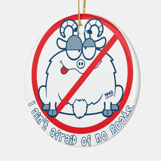 シカゴのヤギのワイシャツをcubs セラミックオーナメント (左)