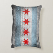 シカゴのレトロの動揺してな旗 アクセントクッション (裏面(縦))