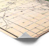 シカゴのヴィンテージ詳細道路地図 ポスター (角)