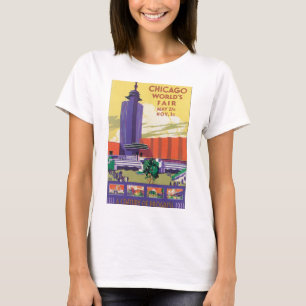 シカゴの万国博覧会のヴィンテージ旅行ポスター Tシャツ