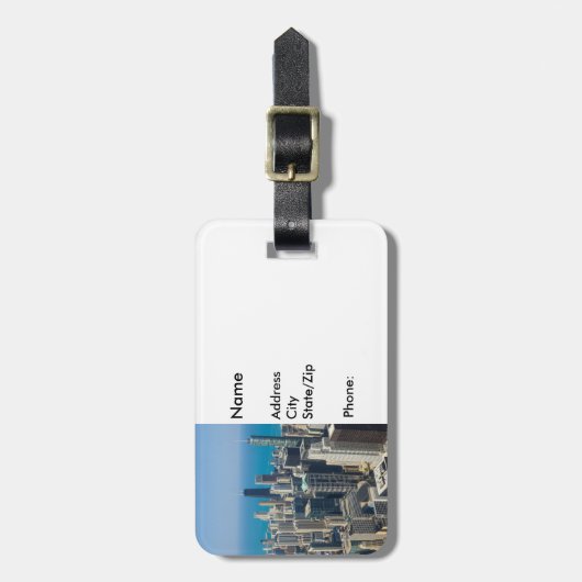 シカゴの上 ラゲッジタグ (正面縦)