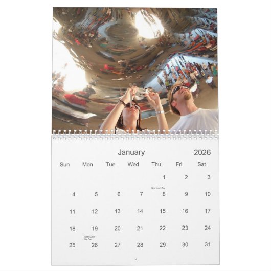 シカゴの人々及び場所 カレンダー (1月 2026)