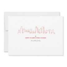 シカゴの休日のスカイライン-一致の封筒との…