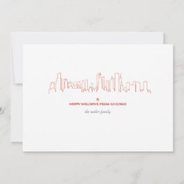 シカゴの休日のスカイライン-一致の封筒との… シーズンカード