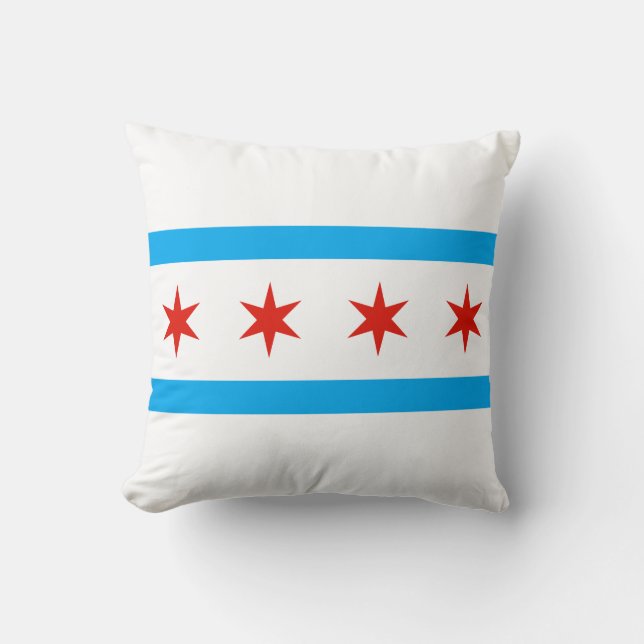 シカゴの伝統的な旗 クッション (Front)