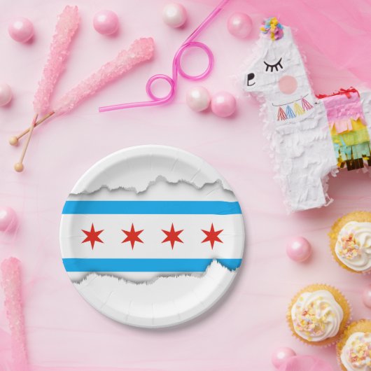 シカゴの伝統的な旗 ペーパープレート (パーティー)