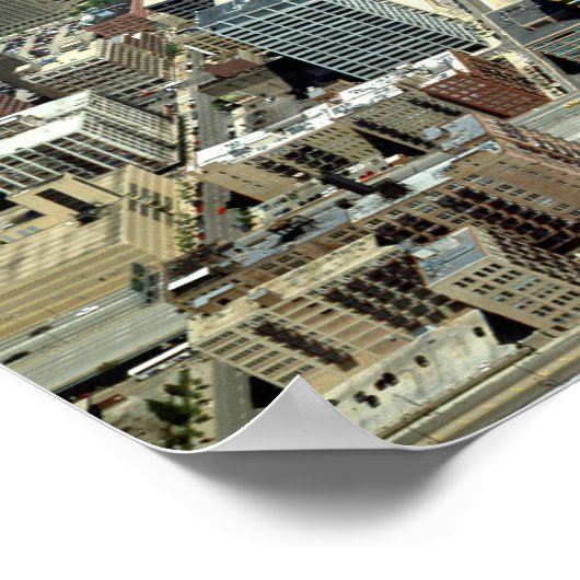 シカゴの写真：スカイラインの空中表示 ポスター (角)