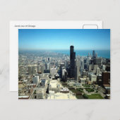 シカゴの写真:スカイラインの空中表示 ポストカード (正面/裏面)
