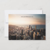 シカゴの写真- 3x5日の保存 セーブザデート (裏面)