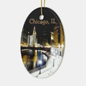 シカゴの冬のオーナメント セラミックオーナメント (左)