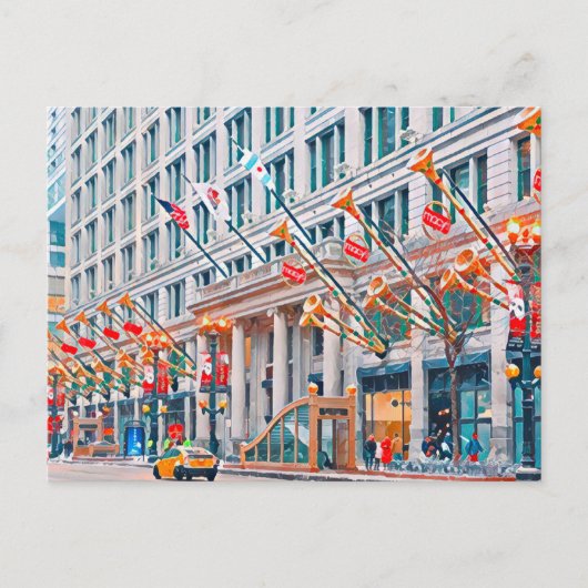 シカゴの冬 シーズンポストカード (正面)