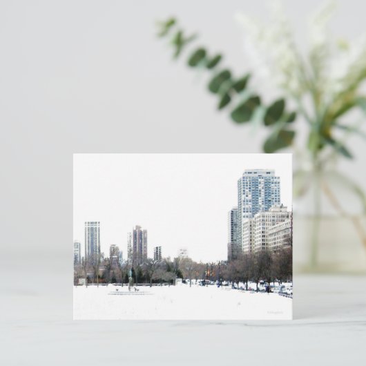 シカゴの冬 ポストカード (スタンド正面)
