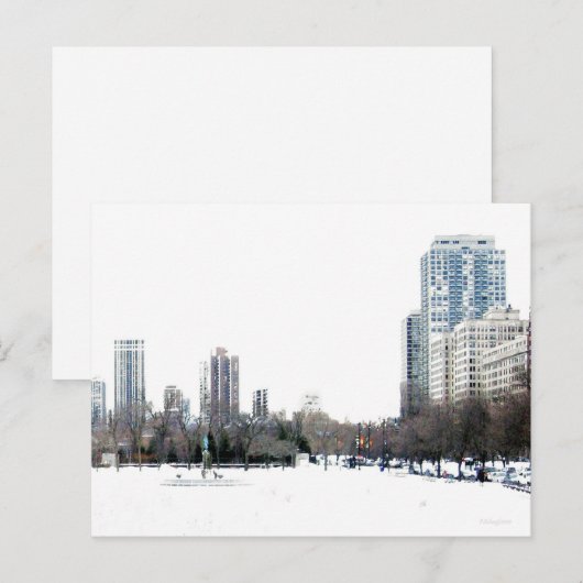 シカゴの冬 ポストカード (正面/裏面)
