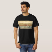 シカゴの古地図、ラサール通りと川 Tシャツ (正面フル)