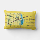 シカゴの地図1899ランドレイクトンネルズハリソンクリブ ランバークッション (裏面)