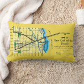 シカゴの地図1899ランドレイクトンネルズハリソンクリブ ランバークッション (ブランケット)