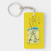 シカゴの地図1899水トンネルハリソン・クリブ キーホルダー (正面)