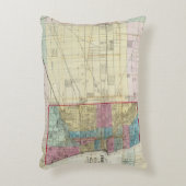 シカゴの地図 アクセントクッション (正面(垂直))