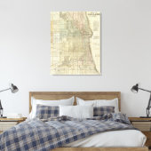 シカゴの地図 キャンバスプリント (インサイチュ (寝室))