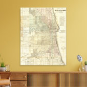 シカゴの地図 キャンバスプリント (インサイチュ (リビング))