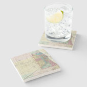 シカゴの地図 ストーンコースター (横)