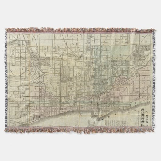 シカゴの地図 スローブランケット (正面)
