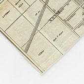 シカゴの地図 フリースブランケット (角)