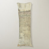 シカゴの地図 ボディピロー (正面縦)