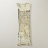 シカゴの地図 ボディピロー (裏面 (縦))