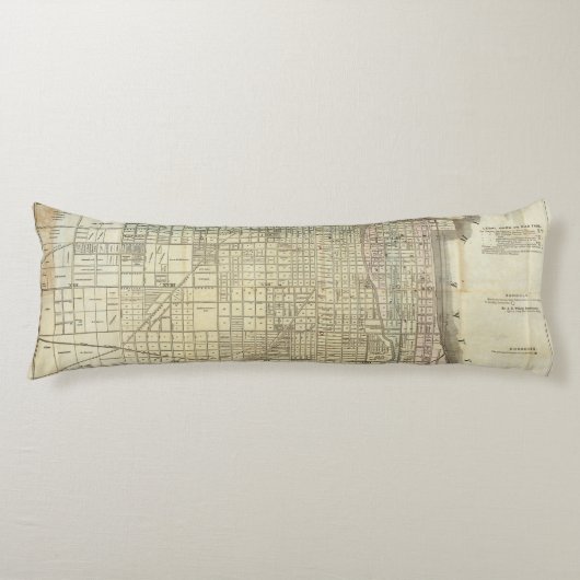 シカゴの地図 ボディピロー (正面)