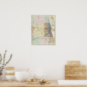 シカゴの地図 ポスター (キッチン)