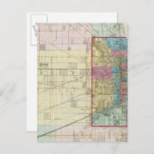 シカゴの地図 ポストカード (正面/裏面)