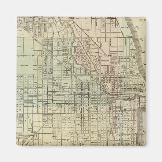 シカゴの地図 マグネット (正面)